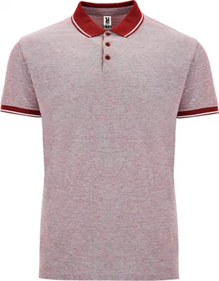 Produktbild von Roly PO0395 | Herren Polo Bowie Poloshirt, 100% Baumwoll-Piqué - Farbe: Heather Red 245 - Größe: S