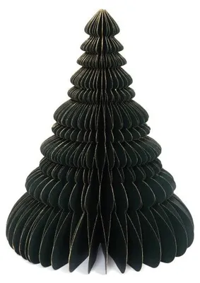 Only Natural – Wabenpapier-Weihnachtsbaum – Grün – 25 cm – Ansicht 1