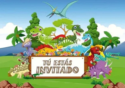 Produktbild von Famanu Einladungskarten Kindergeburtstag Dino-Thema - 10 Stück