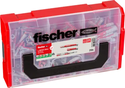 Obrázek produktu pro fischer 539867 fischer L-Boxx mini DuoPower kurz & lang 539867 Universaldübel-Sortiment, 210 St.
