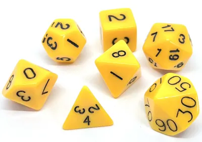 Produktbild von Würfelset Opaque: Yellow/Black (7)