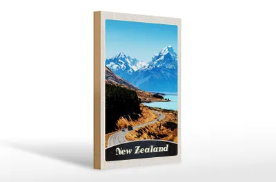Produktbild von Holzschild Reise 20x30cm Neuseeland Europa Stadt Urlaub