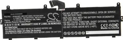 Produktbild von vhbw Akku Ersatz für Lenovo SB10T83146 für Notebook (8600 mAh, 11,25 V, Li-Polymer)