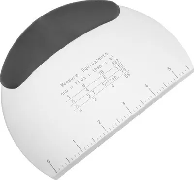Image de INF Grattoir à pâte semi-circulaire en acier inoxydable Argent