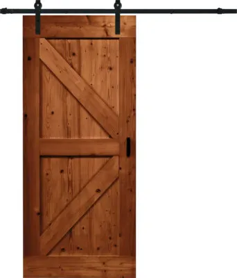 Produktbild von Pertura Schiebetür-Komplettset Yorick Wales Vintage braun 950x2150 mm inkl.Laufschiene mit Rolle,Griff-Set