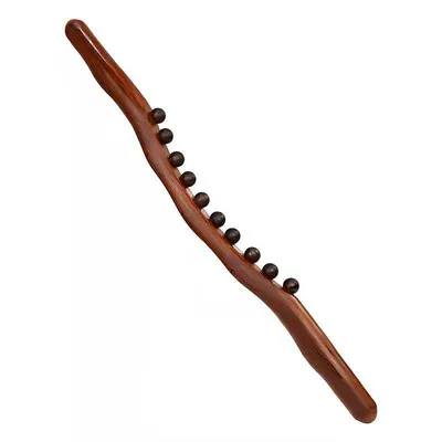 Produktbild von Massagegerät aus Holz, Nackenmassagegerät & Guasha Stick, 31 Perlen Massage-Roller – entspannende Muskelmassage für Rücken & Nacken