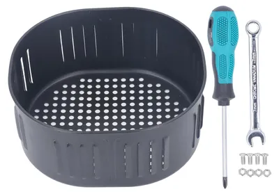 Produktbild von Fritteusen-Ersatzkorb, 5,5 l, Zubehör, antihaftbeschichteter Frittierölablauf, schwarz