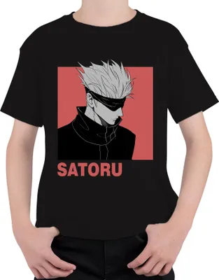 Obrázek produktu pro SATORU GOJO Jujutsu Kaisen Anime Estetika Fanouškovský dárek Zavázané oči Uni dětské tričko, černá, 116