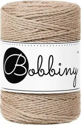 Obrázek produktu pro Bobbiny 3PLY Macramé Rope 1,5 mm 100 m Golden Sand Šňůra