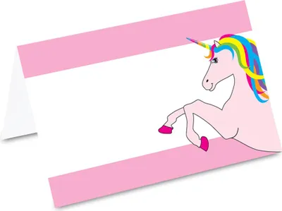 Image de Marque-places PRICARO "licorne rose", 50 pièces
