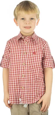 Produktbild von Kinder Trachtenhemd für Trachtenlederhosen Trachtenmode kariert , Farbe:Rot, Größe:86/92