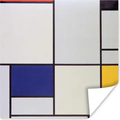 Produktbild von MuchoWow® Poster Tableau I - Piet Mondrian 75x75 cm - Wand Dekoration