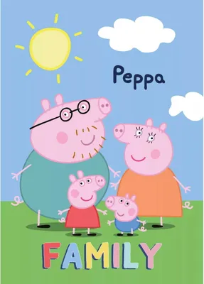 Obrázok produktu pre Detská deka Peppa Pig Family