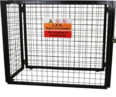 Produktbild von MonsterShop Gasflaschenlagerung Gasflaschen Depot Gasflaschen Aufbewahrung Käfig zur Lagerung von Gasflaschen 87m (L) x 49m (B) x 90cm (H)
