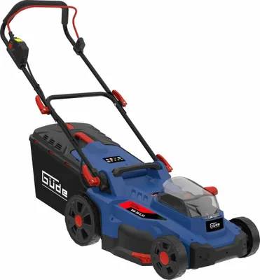 Produktbild von GÜDE Akku Rasenmäher RM 36/37 Brushless mit 2 x Akku 4.0 Ah und Doppelladegerät