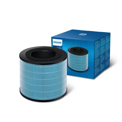 A Philips air purifier filter and its packaging are displayed on a white background.