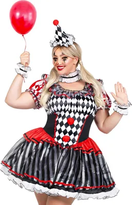 Produktbild von Harlekina XXL Clown Kostüm Fasching Karnevalskostüm Größe: XL-XXL