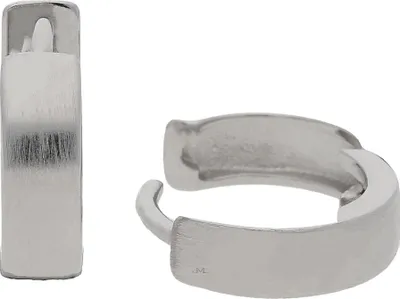 Produktbild von JuwelmaLux Creolen 925 Silber rhodiniert JL10-06-2447 mattiert