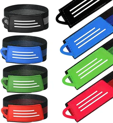Productafbeelding van Reflecterende broekklemmen - 8 stuks - 3,5 cm breed - Meerkleurig