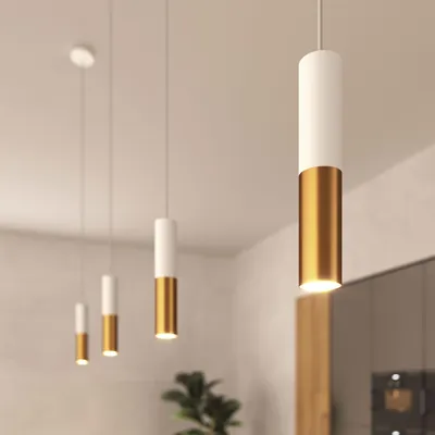 Image de Creative Cables - Suspension avec câble en tissu et double abat-jour Tub-E14