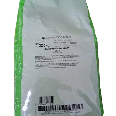 Produktbild von 2 Kilo Beutel Zwiebel Pfeffer CLA Dekor Gewürzsalz Moguntia
