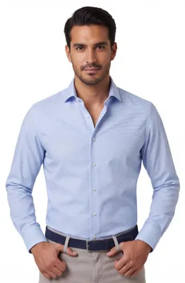 Produktbild von Olymp Hemd Nr. 6 super slim fit Karo blau