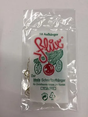 Produktbild von Drescher Aufhänger für Weihnachtskugeln Flux 50 St. Kugelaufhänger gold
