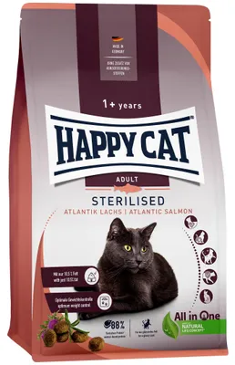 Immagine prodotto di Happy Cat cibo secco Sterilised Adult Atlantic Salmon 1,3kg