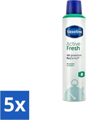 Image de Vaseline - Active Fresh - Déodorant en spray - Frais & rafraîchissant - 250 ml - Pack avantage - 5 pièces