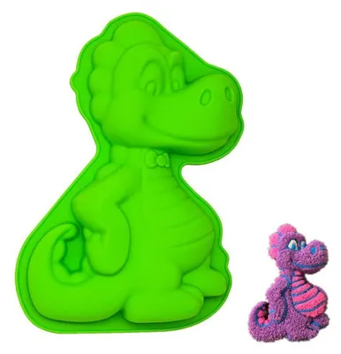 Obrázek produktu pro Silikonová forma na pečení dinosaura, zelená, rozměry 24,5 x 16 x 4 cm