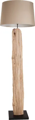 Produktbild von riess-ambiente Stehlampe ROUSILIQUE 180cm beige Treibholzlampe Leinenschirm Baumstamm Metall E27