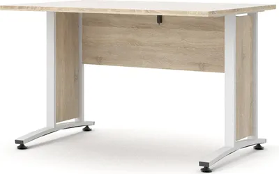 Produktbild von Prisme Schreibtisch B Eiche Nachbildung und weiss.
