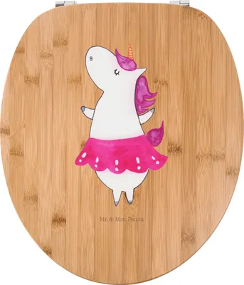 Produktbild von Mr. & Mrs. Panda WC Sitz Einhorn Ballerina - Transparent - Geschenk, Unicorn, Toilettendeckel, Geburtstag, WC-Sitz, Klodeckel, Klo-Deckel, Wohnung, Toilettenbrille, Deko