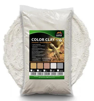 Produktbild von Lehmpulver Weiß 5 kg - versch. Farben zur Auswahl – Natürlicher Bodengrund für Terrarien, Ideal für Reptilien, Amphibien, Insekten