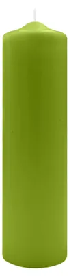 Produktbild von Spitzkopf Stumpen Kerzen Limonegrün 30 x Ø 8 cm, 6 Stück