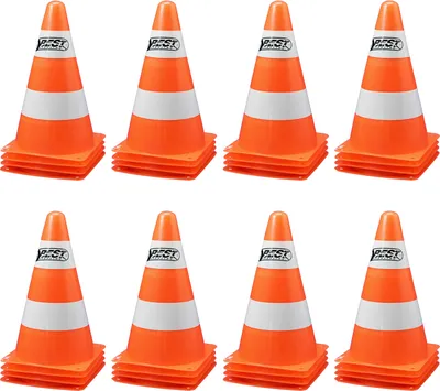 Produktbild von Best Sporting Pylonen orange-weiß, 23 cm hoch, im 4er Pack