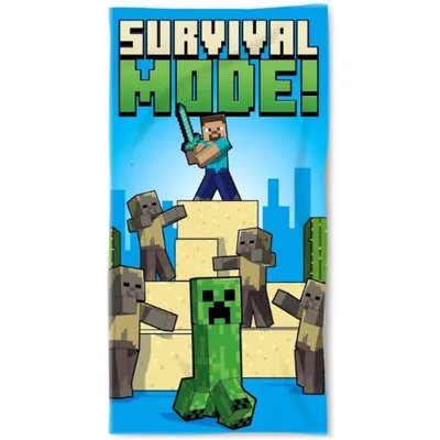 Produktbild von Strandtuch für Kinder aus Baumwolle 70x140 Minecraft