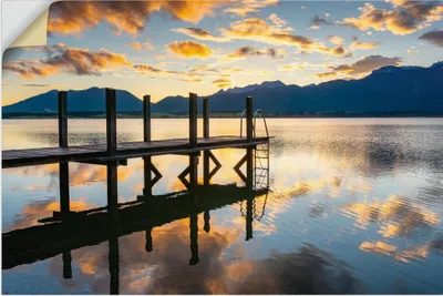 Produktbild von ARTland Wandbild, selbstklebend Sonnenaufgang am Forggensee Größe: 90x60 cm