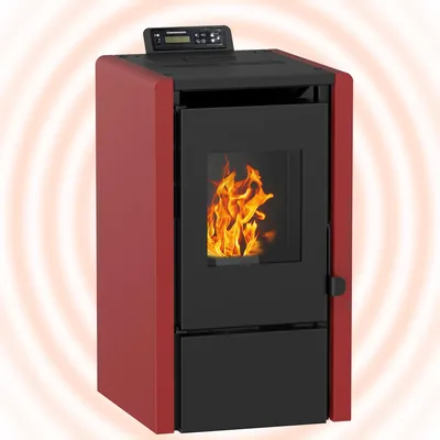 Obrázok produktu pre NEMAXX® PC5 peletová piecka 5,3 kW A+ kompaktná, 120 m³, ovládač, červená