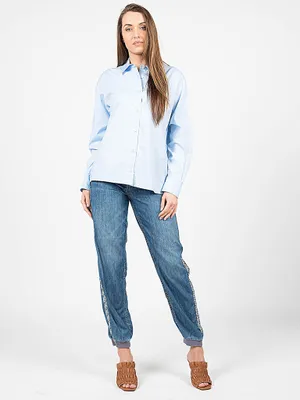 Obrázok produktu pre Pinko Košeľa "Scienze" - 1N1377 8610 | Scienze - Blue- Veľkosť: 40(EU)