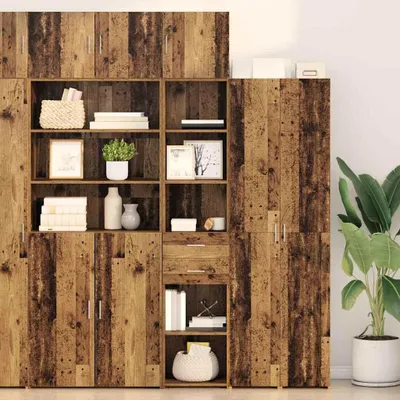 Obrázek produktu pro vidaXL Vysoká skříňka z recyklovaného dřeva 40 x 42,5 x 185 cm Dřevotřísková deska