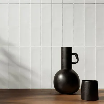 Produktbild von Fliese Weiß Matt | 7,5x30 cm | 1 m²/s