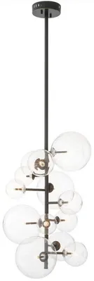 Produktbild von Casa Padrino Luxus Halogen Kronleuchter Bronzefarben 26 x 26 x H. 71 cm - Moderner Kronleuchter mit runden Glas Lampenschirmen - Luxus Kollektion