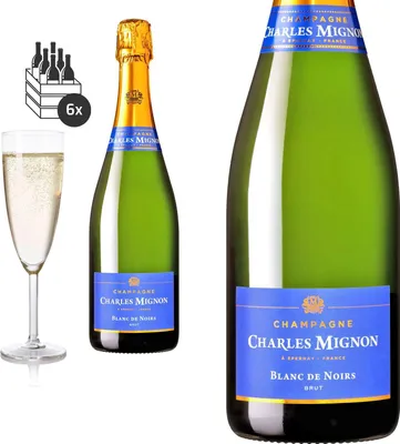 Produktbild von 6er Karton Champagne Blanc de Noirs Brut von Charles Mignon