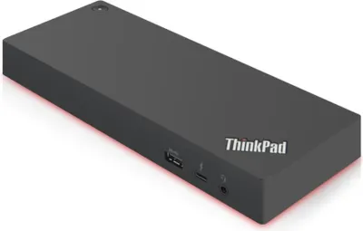 Zdjęcie produktu dla Lenovo Thunderbolt 3 Dock Gen2, Przewodowa, Thunderbolt 3, 3,5 mm, 10,100,1000 Mbit/s, Czarny, Czerwony, 4K Ultra HD