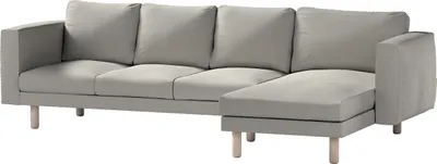 Produktbild von Dekoria Bezug für Norsborg 4-Sitzer Sofa mit Recamiere, grau, Norsborg Bezug für 4-Sitzer Sofa mit Recamiere