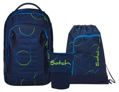 Produktbild von Satch, Schulrucksack-Set MATCH PLUS Blue Tech 3-teilig, ab. 5. Klasse