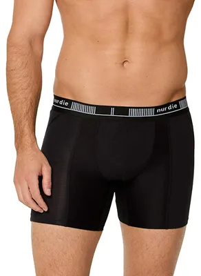 Productafbeelding van NUR DIE Langer Boxer, lange boxershorts, katoen, sportmodel - zwart - maat 5 | M | 50