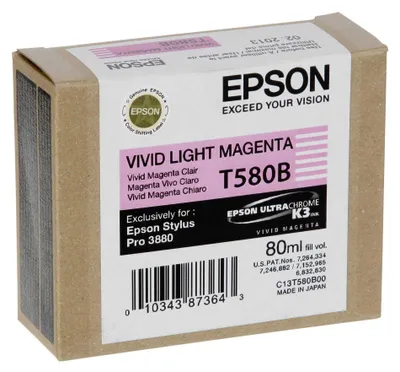 Produktbild von Epson Tintenpatrone vivid light magenta T 580 80 ml T 580B