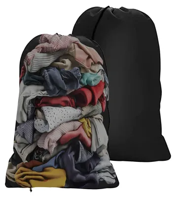 Image de Panier à linge pliable avec cordon de serrage